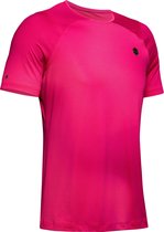 Under Armour Rush HG Surge SS Heren Sportshirt - Maat L - Pink Surge