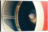 Dibond –Moter van een Vliegtuig– 200x100 Foto op Aluminium (Wanddecoratie van metaal)