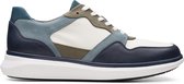 Clarks Un Globe Run Heren Sneakers - Navy Combi - Maat 43