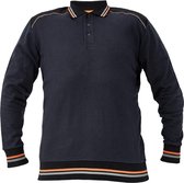 Knoxfield Polo-Sweater antraciet/oranje S