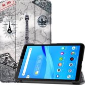 Lenovo Tab M7 hoes - Tri-Fold Book Case - Eiffeltoren