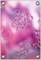 Tuinposter –Roze Bubbels– 100x150cm Foto op Tuinposter (wanddecoratie voor buiten en binnen)