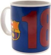 Barcelona - Mok - Blauw/rood - Gevuld met snoepmix - In cadeauverpakking met gekleurd lint