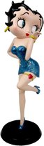 Betty Boop Blowing Kiss Beeld (Blauw Glitter) 32 cm
