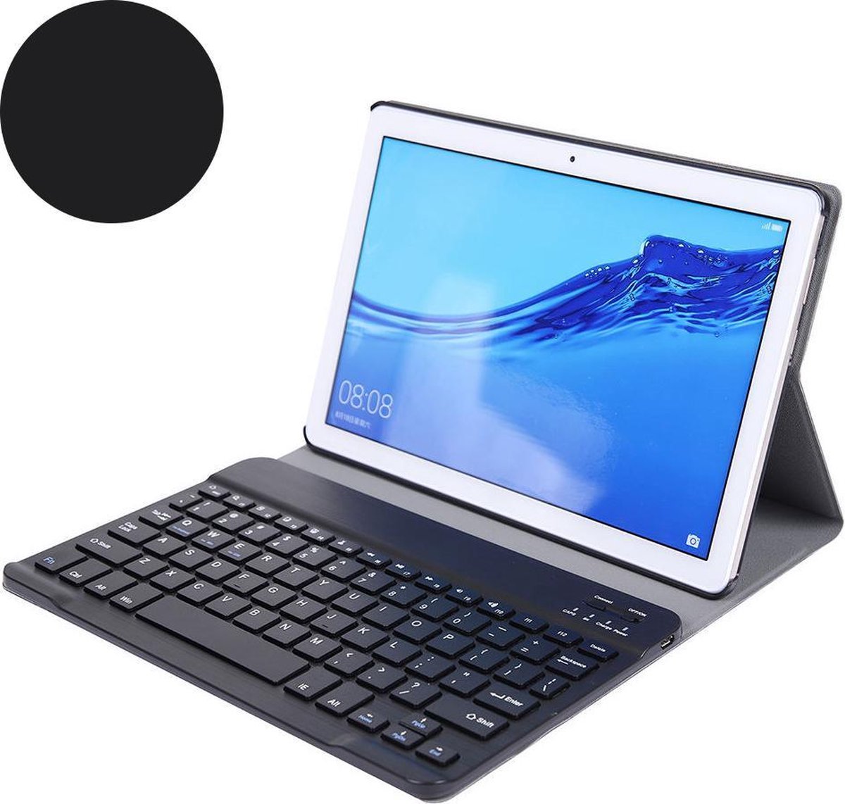 Shop4 - Huawei MediaPad T5 10 Toetsenbord Hoes - Bluetooth Keyboard Cover  Business Zwart | bol.com