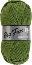 Lammy yarns Big Fun groen (045) - zacht dik acryl garen - pendikte 7 a 8mm - 100 grams bol met 80 meter