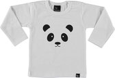 Panda longsleeve shirt 74 Wit/Zwart