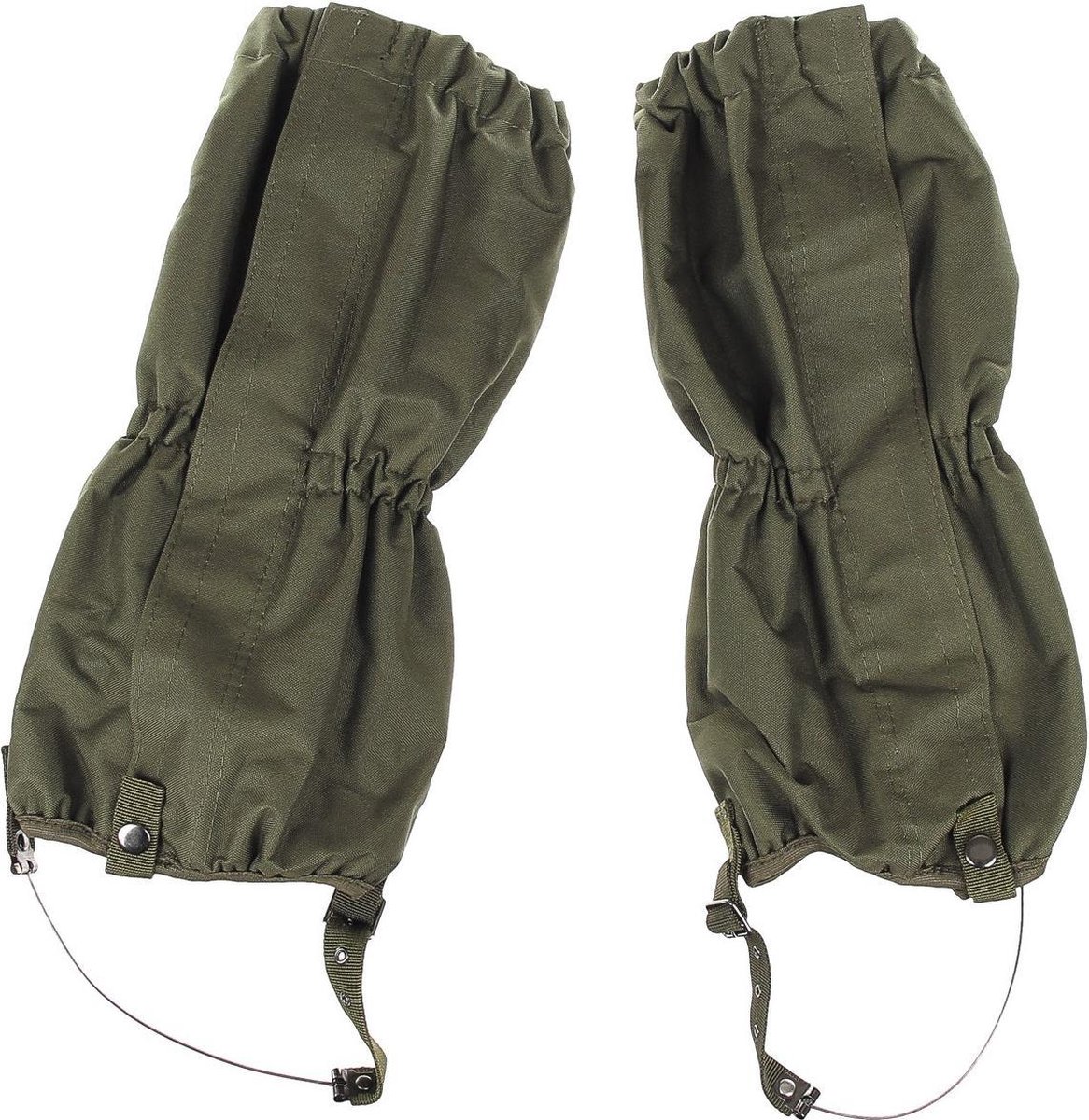 Army gaiters gamaschen beenkappen met rits en staaldraad waterafstotend ONE Legergroen