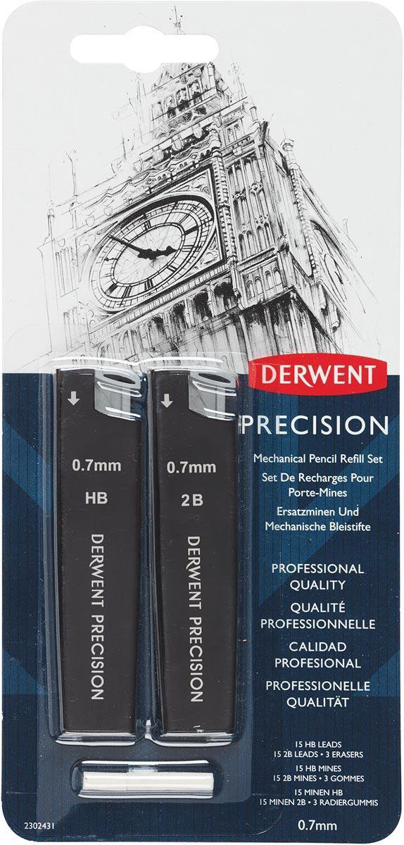 Derwent navulset voor vulpotlood 0,7 mm, op blister
