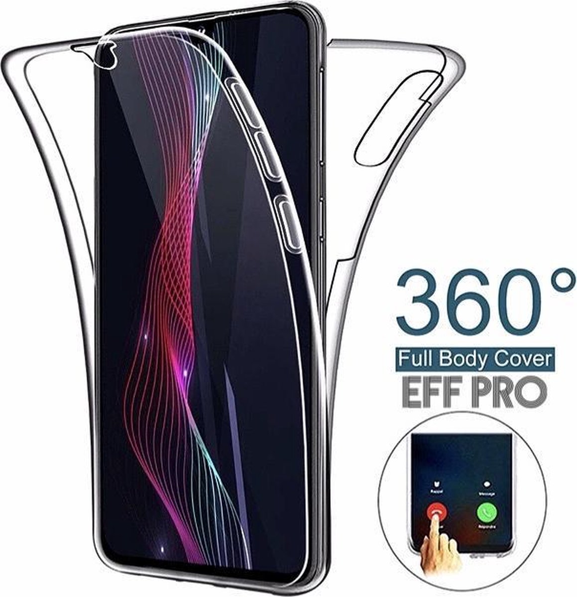 SAMSUNG Galaxy S8 plus Dual TPU Case Transparant 360° Graden. Optimale Siliconen bescherming Voor- en Achterkant (2 in 1) - Eff Pro