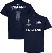 Engeland Cricket World Cup Winners Squad T-Shirt - Navy - 3XL