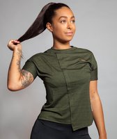 Marrald Soft Dry Sportshirt Dames Groen XL - trainings korte mouwen fitness crossfit yoga shirt