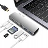 7 in 1 USB 3.0 Type-C Hub Adapter | HDMI 4K poort - Thunderbolt 3 USB-C Hub met Hub 3.0 TF SD Reader Slot PD voor MacBook Pro 2017/2018 / MacBook Air met USB-C | Space gray/grijs