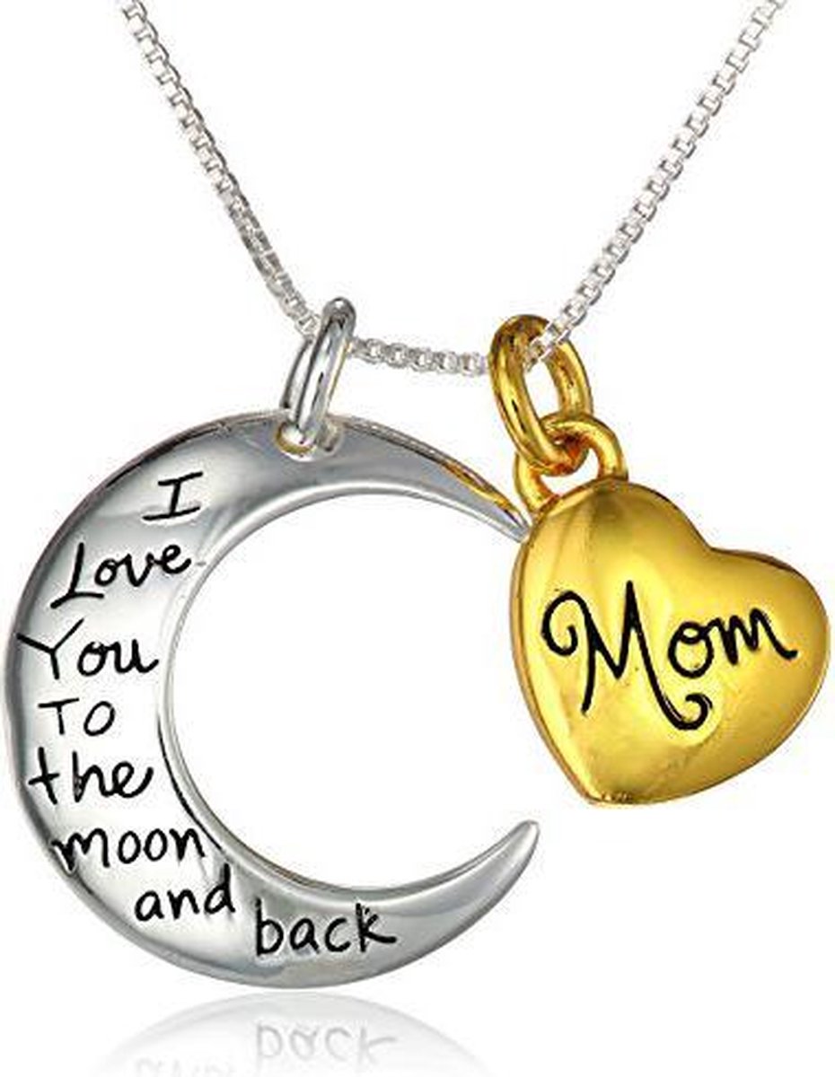 Zoëies mama ketting, I love you to the moon and back | bol.com