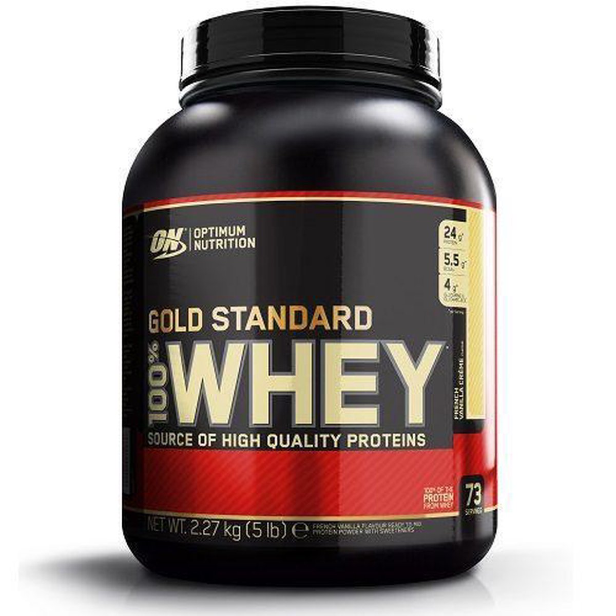 Optimum Nutrition - Gold Standard 100% Whey Protein - French Vanilla - 2270 g (71 shakes)