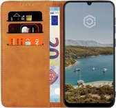 Casecentive Leren Wallet case - Portemonnee hoesje - Galaxy A50 tan