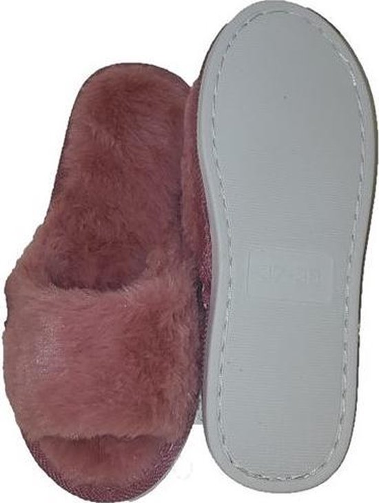 Roze fluffy slippers maat 41 - Dames pantoffels - Bont huisslippers -  Sloffen voor... | bol