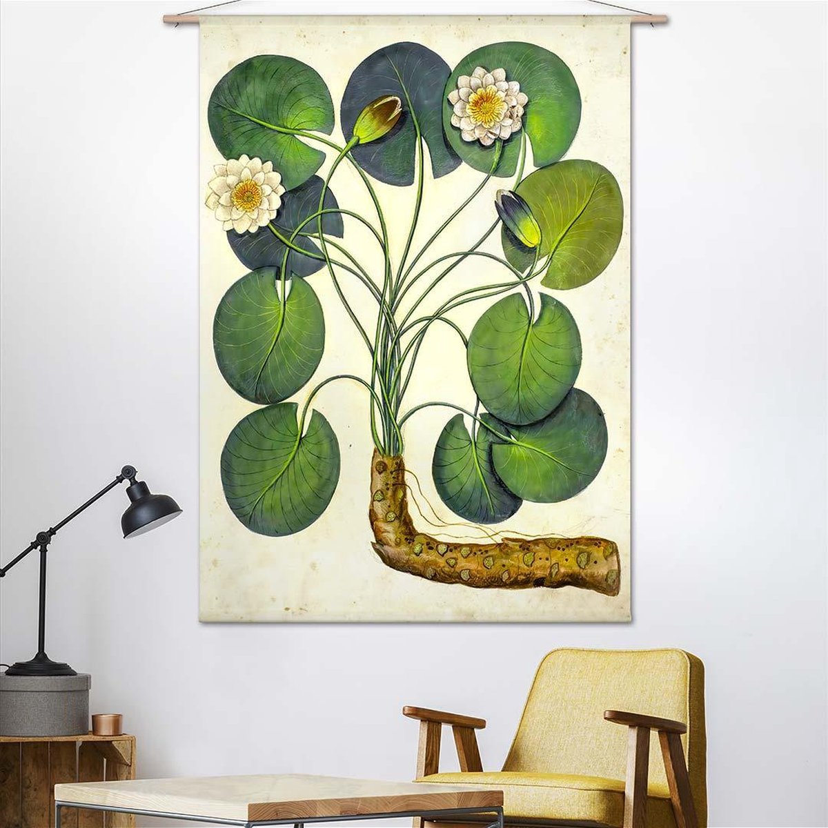 Wandkleed-XL Waterlelie
