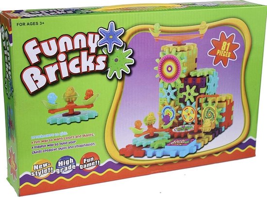 Funny Bricks Set 87 Stuks- Technisch Speelgoed - Bewegende Elementen - Met  Motor -... | bol.com