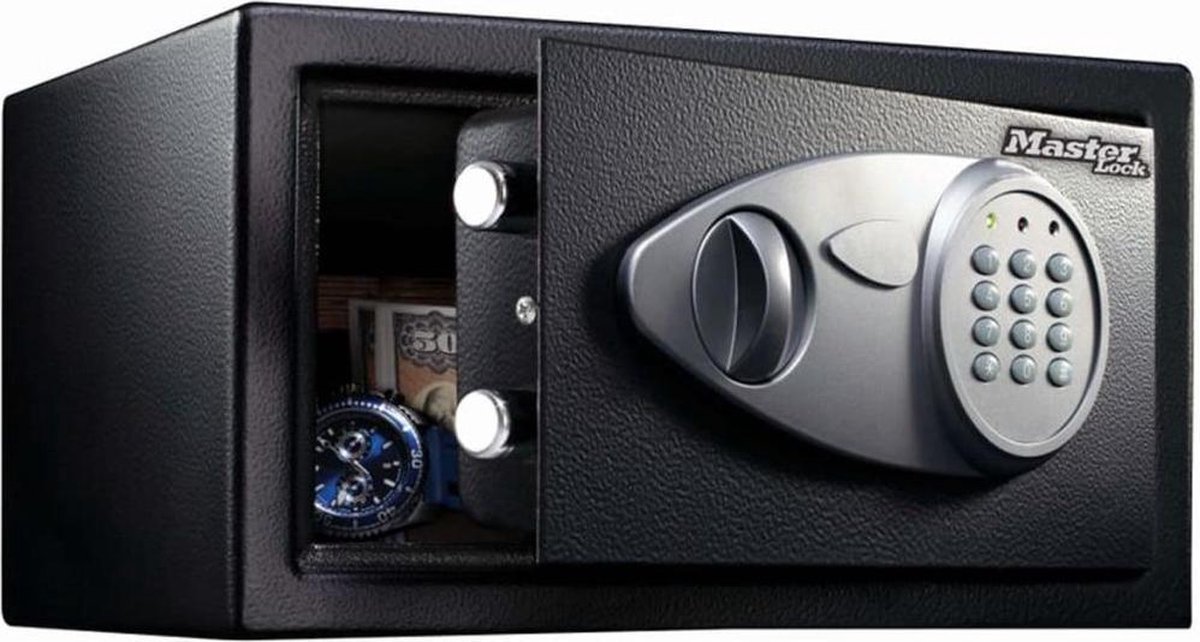 MasterLock Kluis Medium - Met digitaal slot en sleutel - Massief staal - Te verankeren - 194x290x264mm - X041ML