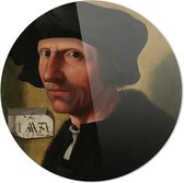 Portret van Jacob Cornelisz van Oostsanen | Jacob Cornelisz van Oostsanen | Rond Acrylglas | Wanddecoratie | 100CM x 100CM | Schilderij | Oude meesters | Foto op Acrylglas