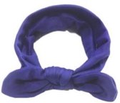 Haarband - Tieners - Pubers - Meiden - Vrouwen - Strik - Effen - Bunny - Donkerblauw