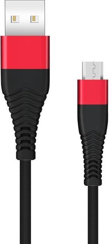 DrPhone SL02 Micro USB Gevlochten Kabel - 2.4A - Oplaadkabel Data Sync en Snel opladen