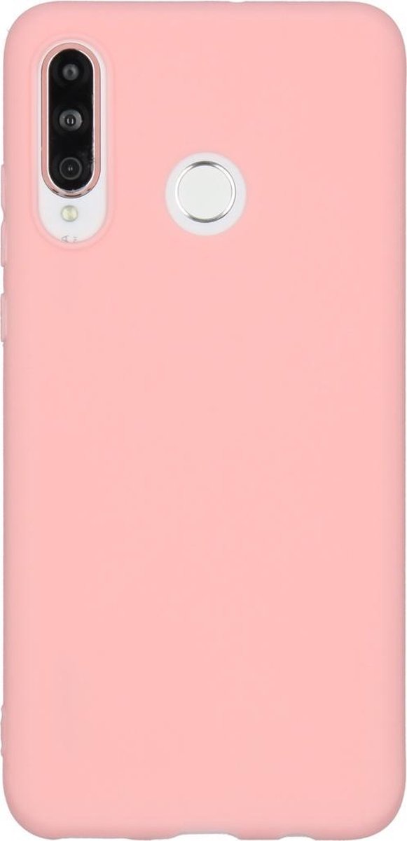 Huawei P30 Lite Hoesje Siliconen - iMoshion Color Backcover - Roze