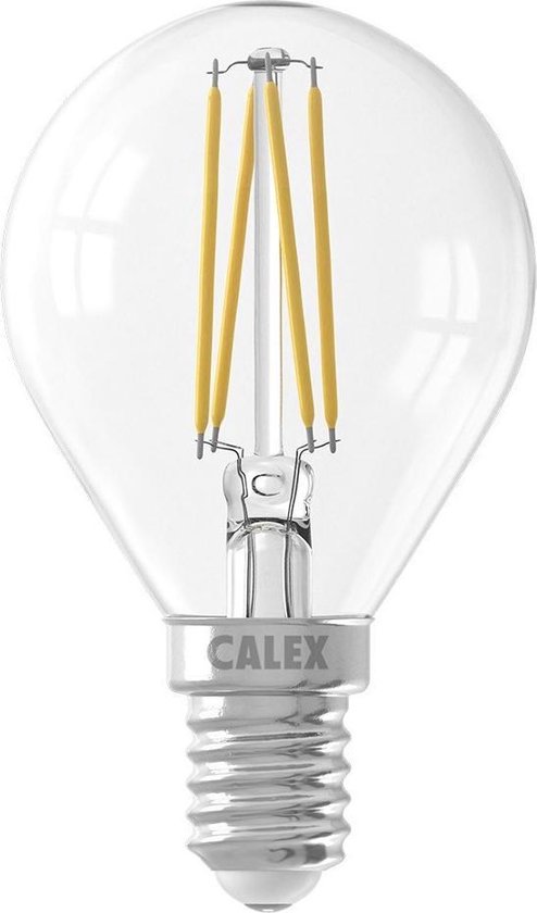 Calex Spherical LED Lamp Filament - E14 - 470 Lumen - Zilver