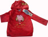 Rode fleece kersttrui van Peppa Big maat 104