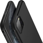 Ultradunne TPU Back cover voor Apple iPhone 11 Pro Max | Zwart | Mat Finish Case | Luxe Siliconen Hoesje