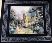 Michael Miller Fabrics Quiltstof Panel Katoen Thomas Kinkade Studios The Night before Christmas 5453