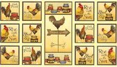 South Sea Fabrics Quiltstof Panel Katoen Welcome to the Roost 31617-152