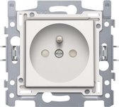 NIKO Original White inbouw stopcontact - penaarde - enkelvoudig