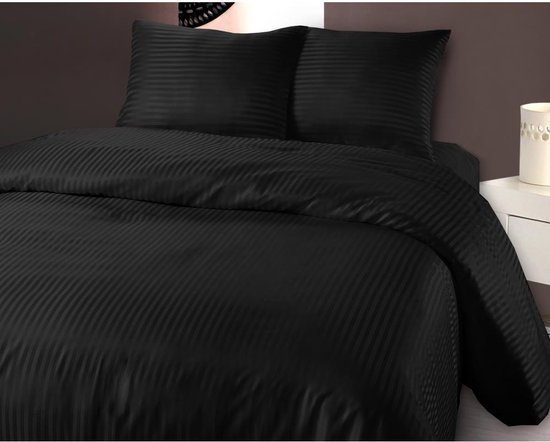 Zensation Dallas - Dekbedovertrek Hotel - 200x200/220 + 2 kussenslopen 60x70 - Zwart