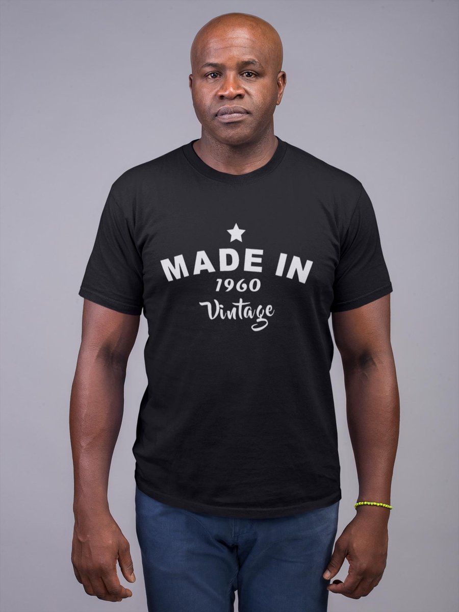 60 JAAR T SHIRT VERJAARDAG Vintage Made In 1960 Kado Cadeau Tip Voor Mannen en. bol