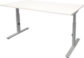 Verstelbaar Bureau - Linesto 180x90 wit - alu frame