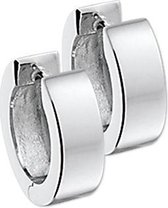 YO&NO - Oorbellen - Zilver - Oorringen - Klap -   4 mm 15 mm -  Sieraden vrouw - Zilver Gerhodineerd - Zilver 925