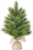 Black Box Trees - Glendon kerstboom w-burlap groen TIPS 26 - h45xd20cm - Kerstbomen