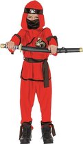 Rubie's Verkleedkostuum Ninja Junior Rood/zwart Maat 164