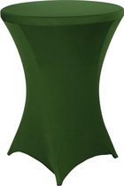 Statafelrok donker groen 80 cm - Statafel Tafelrok - Statafelhoes - Stretch – ∅80 x 110 cm – geschikt voor Horeca Evenementen - Sta Tafel Hoes - Statafel - Staantafelhoes - Cocktai