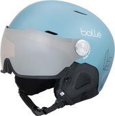 Bolle Might Visor Premium  Skihelm - Unisex - licht blauw/zwart Maat 52-55
