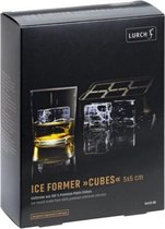 Lurch ijsblokjesvorm uit silicone kubus met deksel zwart 5x5cm