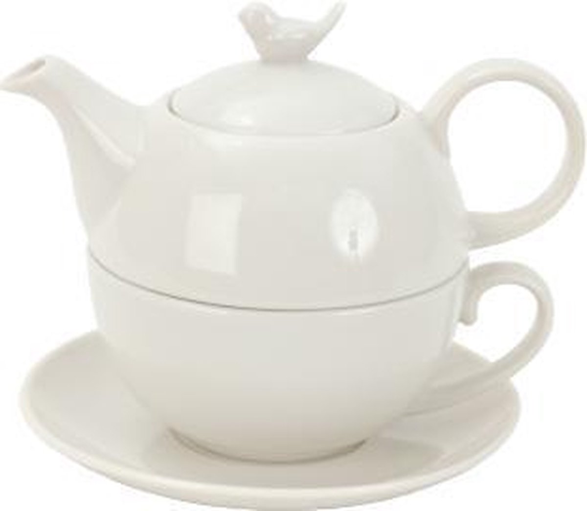 Clayre & Eef Tea For One - Set Di Teiere In Porcellana, 400 Ml