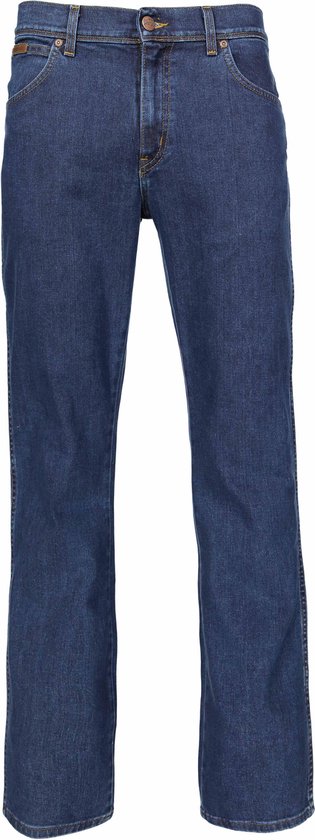 Wrangler Texas Medium Stretch Darkstone Heren Regular Fit Jeans - Donkerblauw - Maat 44/34