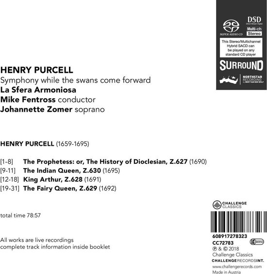 Purcell: Symphony While The Swans Come Forward