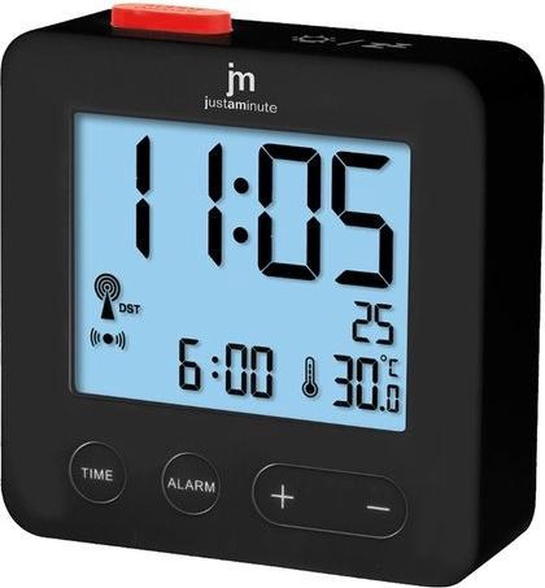 Just a Minute wekker | Digitaal | Radio gestuurd| Zwart