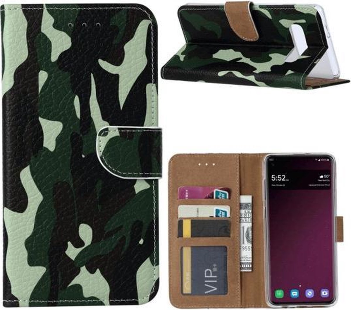FONU Boekmodel Hoesje Camoprint Samsung Galaxy S10 Plus