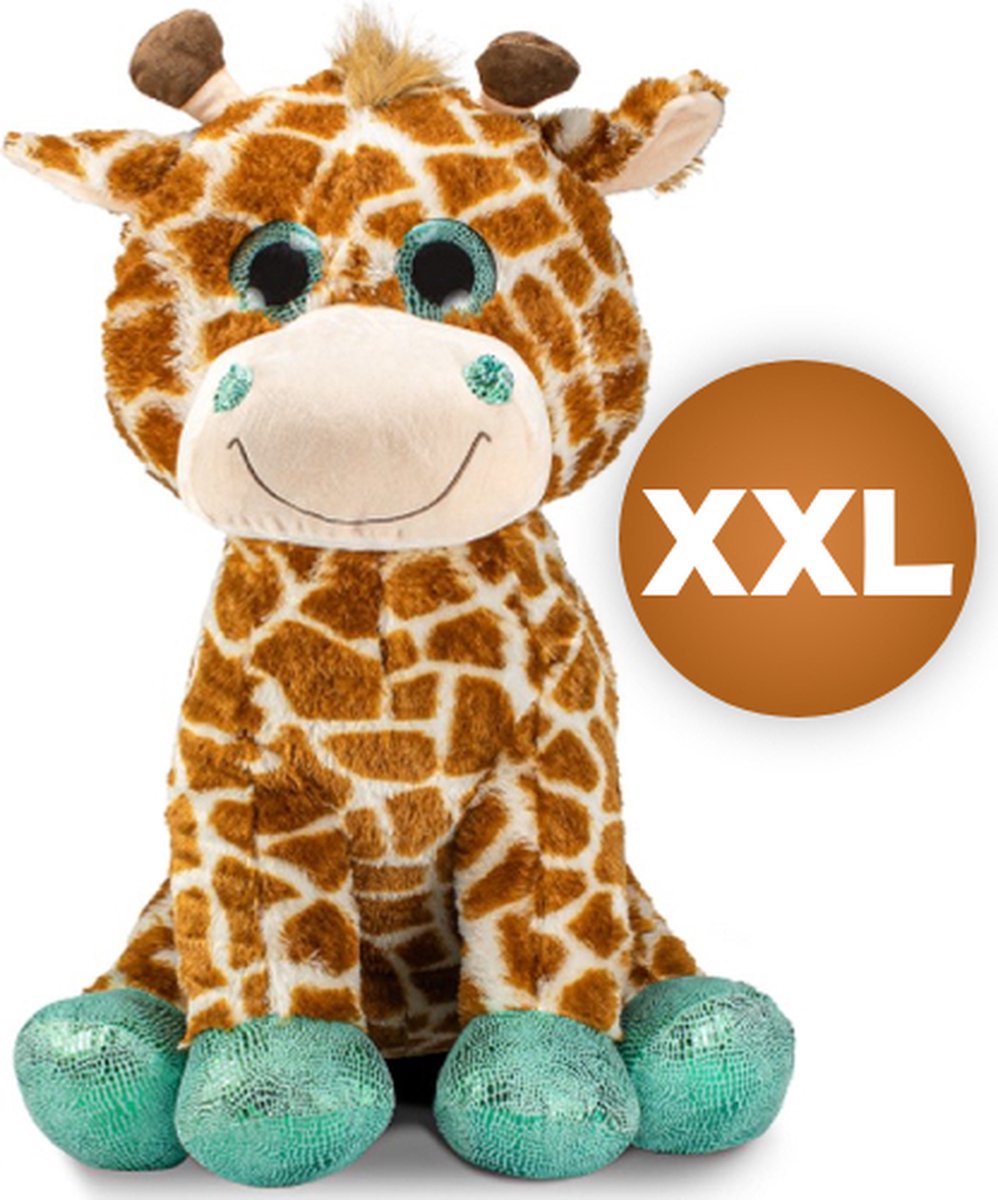 Giraffe met Glitterogen Dieren Pluche Knuffel XXL 100 cm