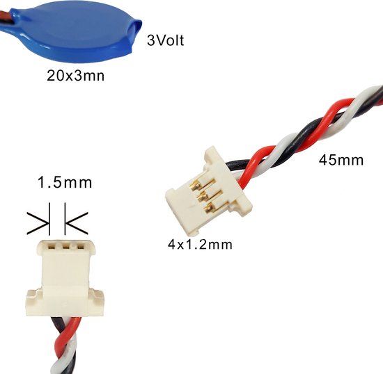 CR2032 batterie de secours Bios carte mère d'ordinateur portable pour Dell E4200 E4300